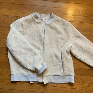 Fuzzy zip up jacket